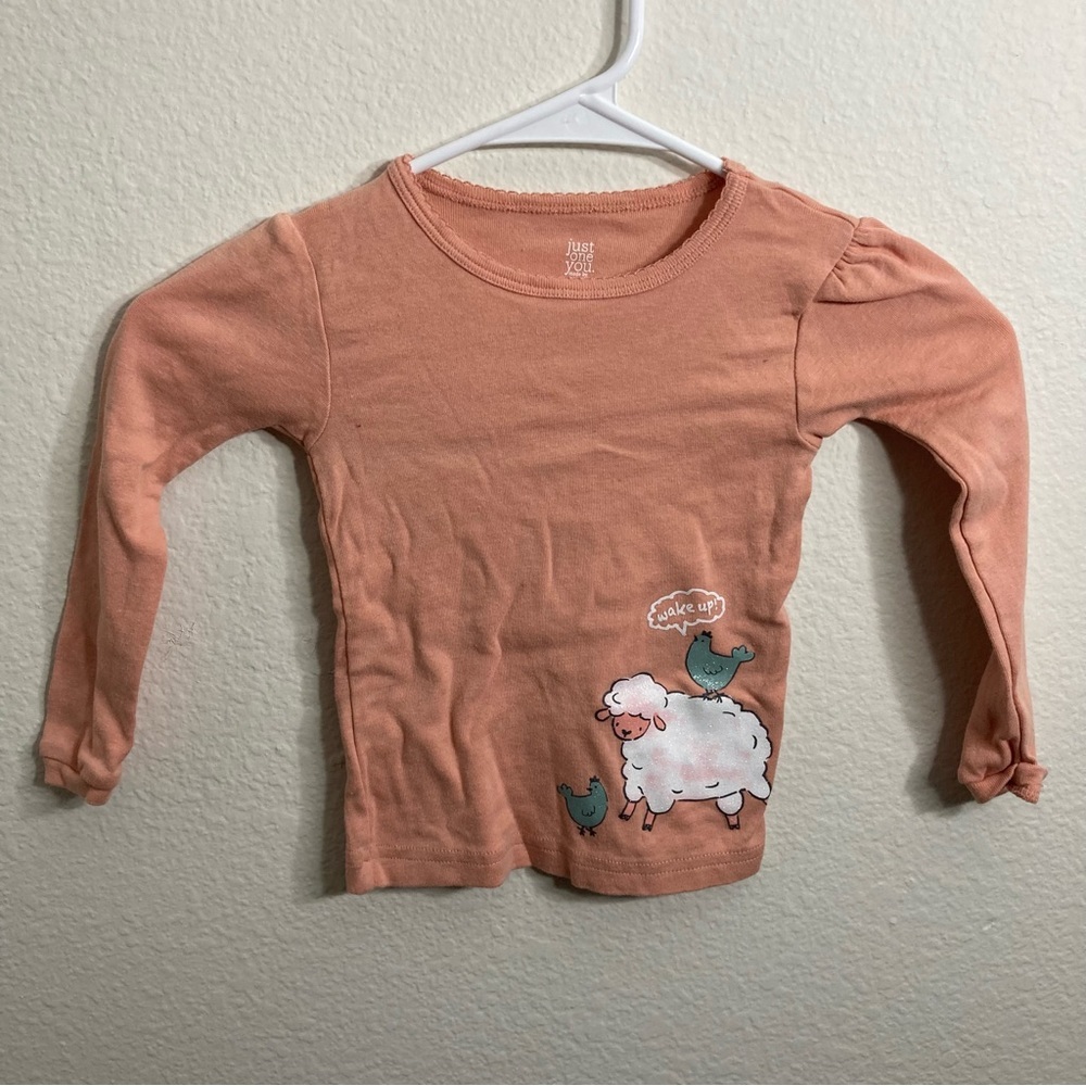 Kids Lamb Long Sleeve - 2T - Salmon Pink